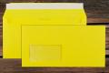 [19833.72] Briefhüllen mit Fenster C6/5 114x229 mm Haftklebend Intensivgelb 100 g/qm